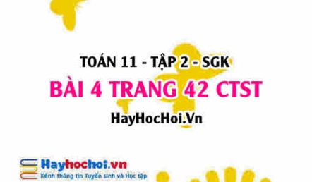 Bài 4 trang 42 Toán 11 tập 2 Chân trời sáng tạo